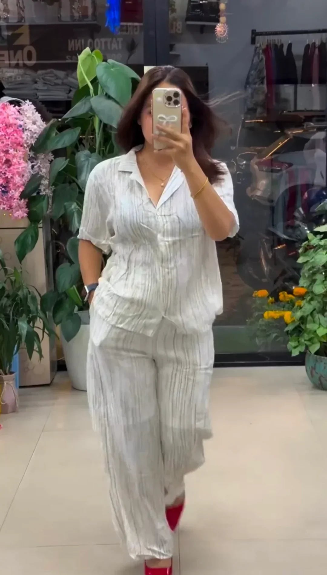 Designer Pure Linen Co-ord Set